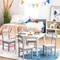 Kids 5 Pieces Table and Chair Set Wooden Children Activity Playroom Furniture Gift